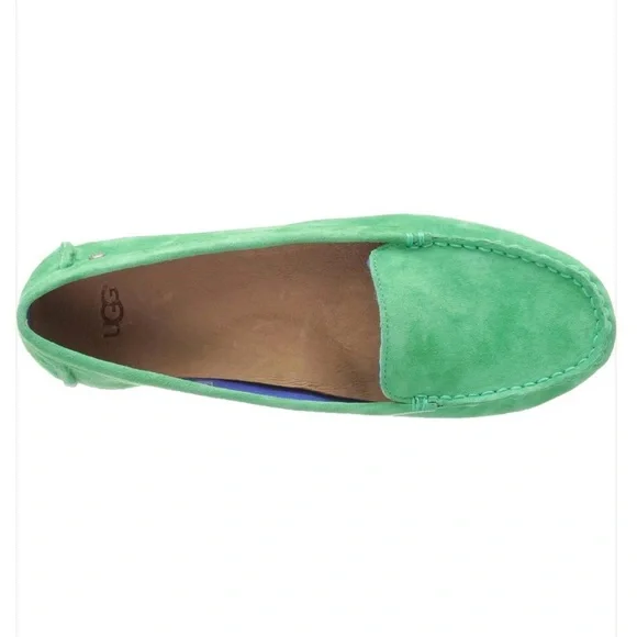 UGG Milana Water Resistant Suede Loafers in Verde - Picture 2 of 9